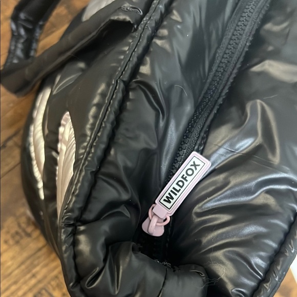 Wildfox Black and silver Tote or Shoulder Bag zipper NWT - Picture 11 of 17